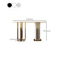 Hall Console Table Gold Glam Stone Accent Table with 1 Shelf  31.5" Tall