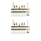 Glam Hanging Wine Rack Metal Wine Bottle & Glass Rack for Bar