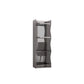 Contemporary Closed Back Bookshelf Acrylic Shelf Bookcase with Shelves 15.7"L x 9.8"W x 46.5"H Grey Clearhalo 'Bookcases' 'furn' 'furn_bookcases' 'Furniture' 'Office Furniture' 7289925