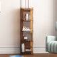 Contemporary Closed Back Bookshelf Acrylic Shelf Bookcase with Shelves 15.7"L x 9.8"W x 59.8"H Brown Clearhalo 'Bookcases' 'furn' 'furn_bookcases' 'Furniture' 'Office Furniture' 7289927