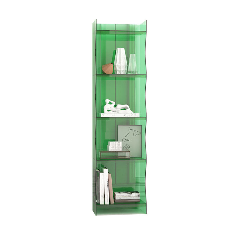 Contemporary Closed Back Bookshelf Acrylic Shelf Bookcase with Shelves Clearhalo 'Bookcases' 'furn' 'furn_bookcases' 'Furniture' 'Office Furniture' 7289930