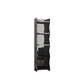 Contemporary Closed Back Bookshelf Acrylic Shelf Bookcase with Shelves 15.7"L x 9.8"W x 59.8"H Black Clearhalo 'Bookcases' 'furn' 'furn_bookcases' 'Furniture' 'Office Furniture' 7289935