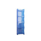 Contemporary Closed Back Bookshelf Acrylic Shelf Bookcase with Shelves 15.7"L x 9.8"W x 59.8"H Blue Clearhalo 'Bookcases' 'furn' 'furn_bookcases' 'Furniture' 'Office Furniture' 7289938