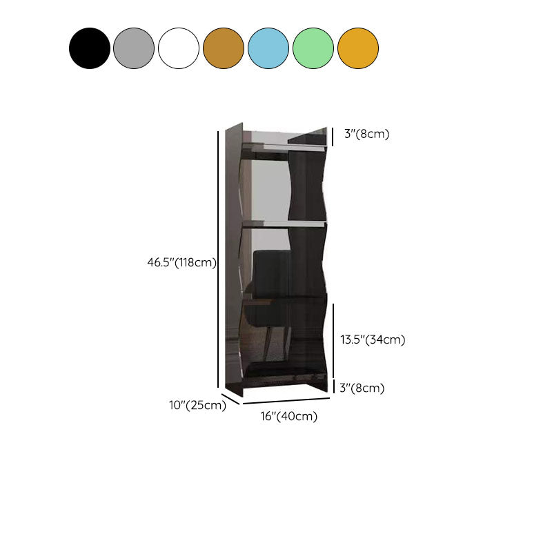 Contemporary Closed Back Bookshelf Acrylic Shelf Bookcase with Shelves Clearhalo 'Bookcases' 'furn' 'furn_bookcases' 'Furniture' 'Office Furniture' 7289944