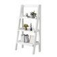 Contemporary Shelves Included Bookshelf Wooden Ladder Bookcase 23.6"L x 12.6"W x 47.2"H Ivory Clearhalo 'Bookcases' 'furn' 'furn_bookcases' 'Furniture' 'Office Furniture' 7289947