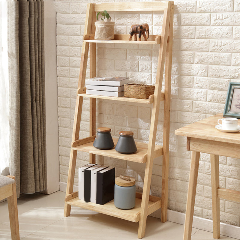 Contemporary Shelves Included Bookshelf Wooden Ladder Bookcase Clearhalo 'Bookcases' 'furn' 'furn_bookcases' 'Furniture' 'Office Furniture' 7289951