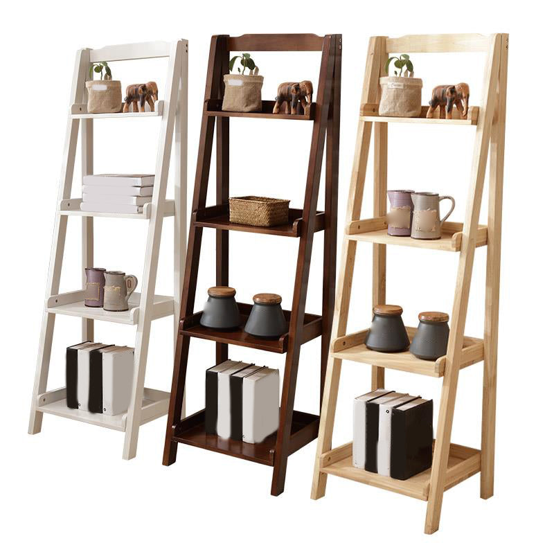 Contemporary Shelves Included Bookshelf Wooden Ladder Bookcase Clearhalo 'Bookcases' 'furn' 'furn_bookcases' 'Furniture' 'Office Furniture' 7289954