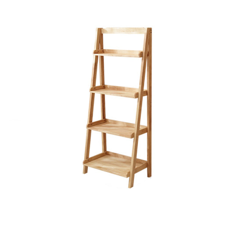 Contemporary Shelves Included Bookshelf Wooden Ladder Bookcase 23.6"L x 14.2"W x 55.1"H Natural Clearhalo 'Bookcases' 'furn' 'furn_bookcases' 'Furniture' 'Office Furniture' 7289966