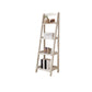 Contemporary Shelves Included Bookshelf Wooden Ladder Bookcase 23.6"L x 14.2"W x 55.1"H Ivory Clearhalo 'Bookcases' 'furn' 'furn_bookcases' 'Furniture' 'Office Furniture' 7289968