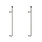 Wall Mounted Hall Stand Contemporary Simple Style Metal Hall Stand Black 2 Piece Set Clearhalo 'Entry & Mudroom Furniture' 'furn' 'furn_hall_tree_coat_racks' 'Furniture' 'Hall Trees & Coat Racks' 'hall_tree_coat_racks' 7289976
