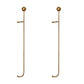 Wall Mounted Hall Stand Contemporary Simple Style Metal Hall Stand Gold 2 Piece Set Clearhalo 'Entry & Mudroom Furniture' 'furn' 'furn_hall_tree_coat_racks' 'Furniture' 'Hall Trees & Coat Racks' 'hall_tree_coat_racks' 7289989