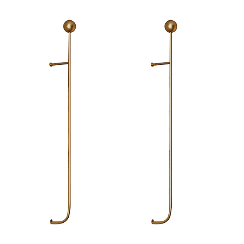 Wall Mounted Hall Stand Contemporary Simple Style Metal Hall Stand Gold 2 Piece Set Clearhalo 'Entry & Mudroom Furniture' 'furn' 'furn_hall_tree_coat_racks' 'Furniture' 'Hall Trees & Coat Racks' 'hall_tree_coat_racks' 7289989