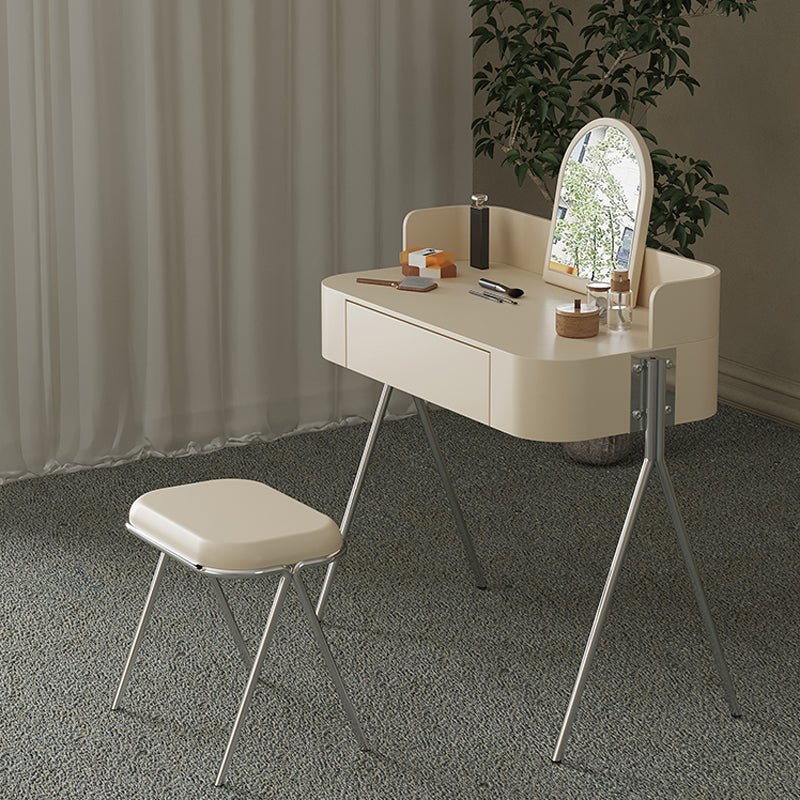 Wood Standing Makeup Vanity Set Modern Makeup Vanity with Metal Base Clearhalo 'Bedroom Furniture' 'furn' 'furn_makeup_vanities' 'Furniture' 'Makeup Vanities' 'makeup_vanities' 7290069