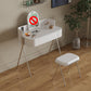 Wood Standing Makeup Vanity Set Modern Makeup Vanity with Metal Base Makeup Vanity & Stools White Clearhalo 'Bedroom Furniture' 'furn' 'furn_makeup_vanities' 'Furniture' 'Makeup Vanities' 'makeup_vanities' 7290074