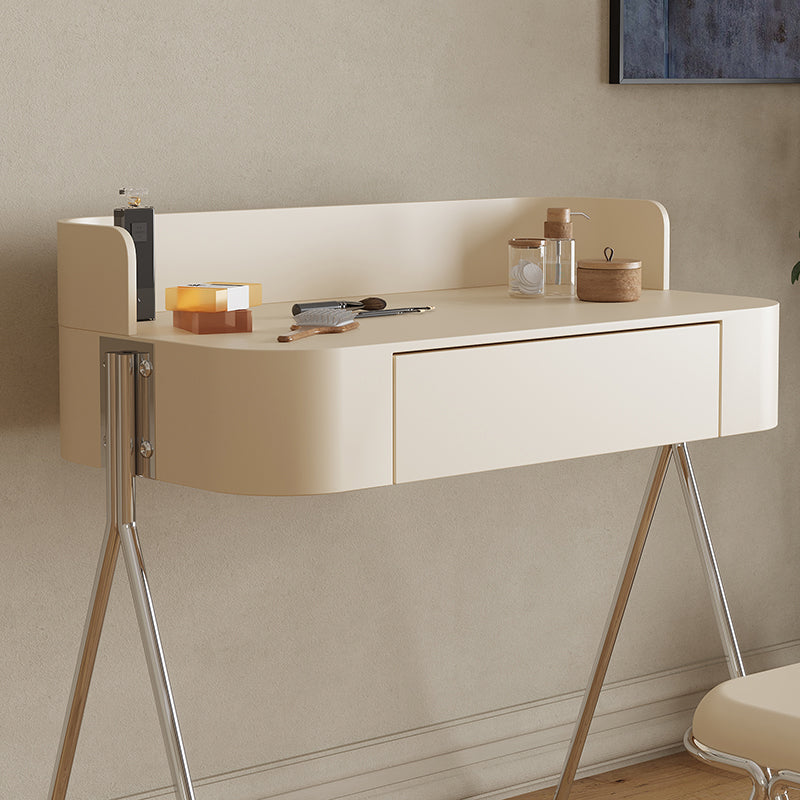 Wood Standing Makeup Vanity Set Modern Makeup Vanity with Metal Base Clearhalo 'Bedroom Furniture' 'furn' 'furn_makeup_vanities' 'Furniture' 'Makeup Vanities' 'makeup_vanities' 7290078