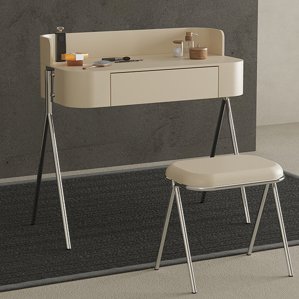 Wood Standing Makeup Vanity Set Modern Makeup Vanity with Metal Base Clearhalo 'Bedroom Furniture' 'furn' 'furn_makeup_vanities' 'Furniture' 'Makeup Vanities' 'makeup_vanities' 7290082