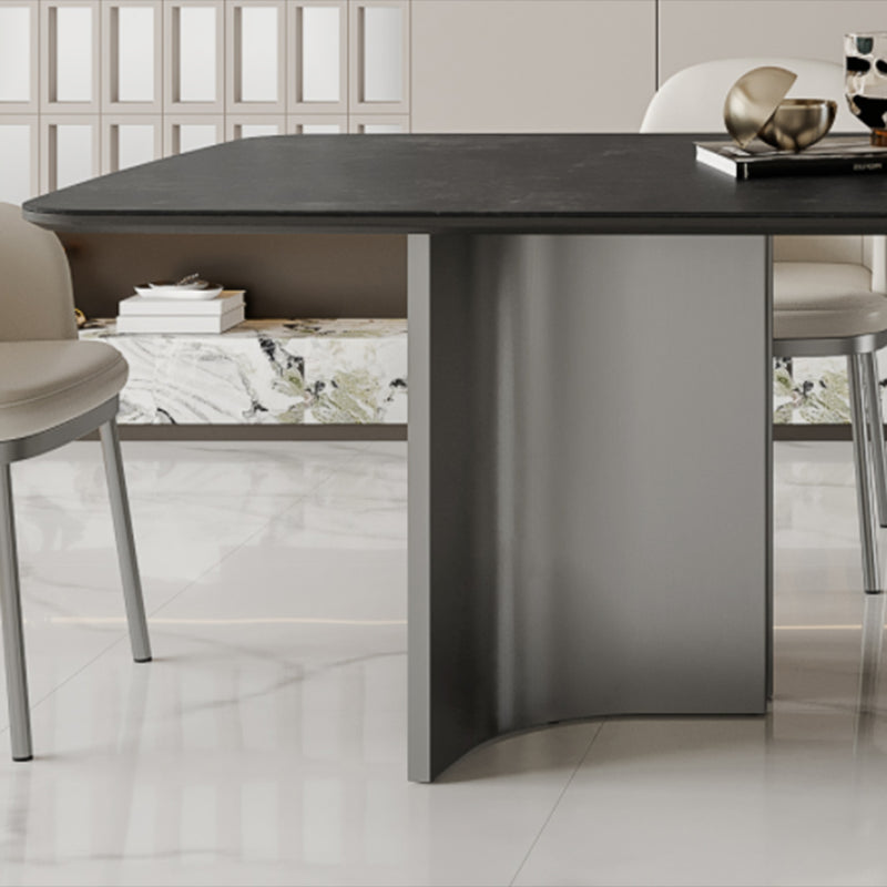 Glam Black Dining Table Set 1/4/5/7 Pcs Dinette Set with Leather Chairs