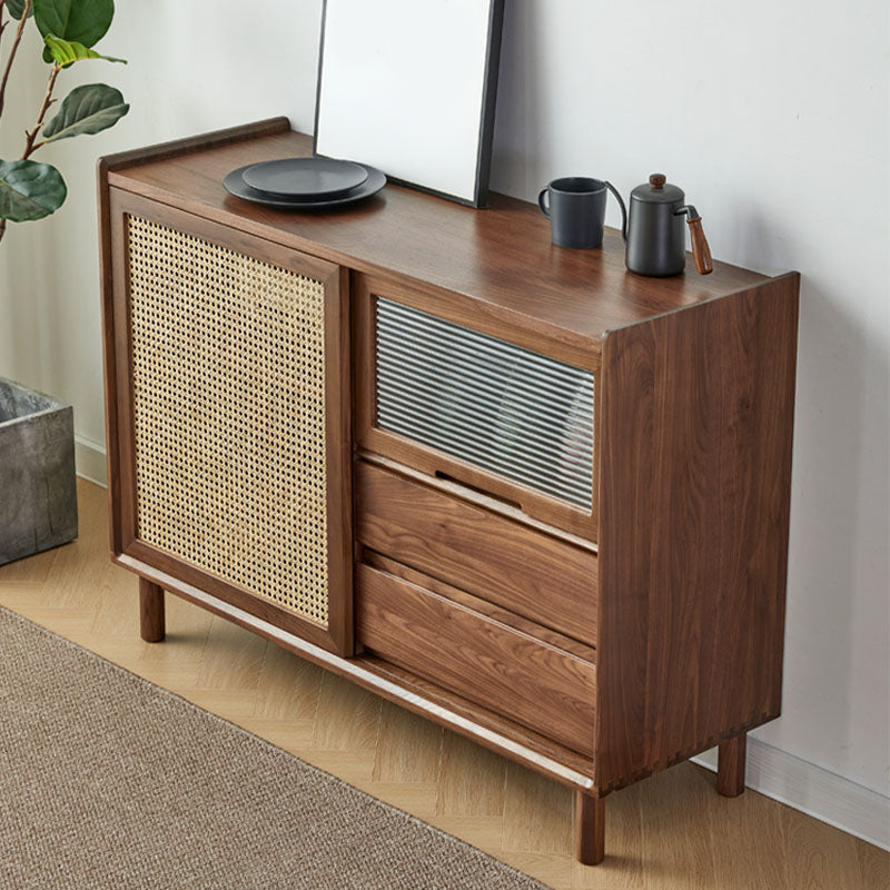 Modern Wood Packboard Tabla 2 Gabinetes de cajones incluidos para la sala de estar para la sala de estar