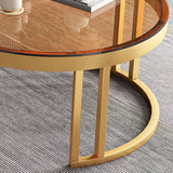 Tavolino in ardesia round 2 tavolino nidificante con 2 cassetti