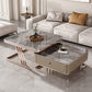 Slate Square Coffee Table Frame 2 Nesting Coffee Table Set for Living Room Grey Clearhalo 'Coffee & Accent Tables' 'Coffee Tables' 'coffee_tables' 'furn' 'furn_coffee_tables' 'Furniture' 'Living Room Furniture' 7290641
