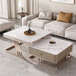 Slate Square Coffee Table Frame 2 Nesting Coffee Table Set for Living Room White Clearhalo 'Coffee & Accent Tables' 'Coffee Tables' 'coffee_tables' 'furn' 'furn_coffee_tables' 'Furniture' 'Living Room Furniture' 7290644