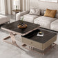 Slate Square Coffee Table Frame 2 Nesting Coffee Table Set for Living Room Clearhalo 'Coffee & Accent Tables' 'Coffee Tables' 'coffee_tables' 'furn' 'furn_coffee_tables' 'Furniture' 'Living Room Furniture' 7290645