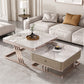 Slate Square Coffee Table Frame 2 Nesting Coffee Table Set for Living Room Clearhalo 'Coffee & Accent Tables' 'Coffee Tables' 'coffee_tables' 'furn' 'furn_coffee_tables' 'Furniture' 'Living Room Furniture' 7290646
