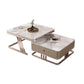 Slate Square Coffee Table Frame 2 Nesting Coffee Table Set for Living Room Clearhalo 'Coffee & Accent Tables' 'Coffee Tables' 'coffee_tables' 'furn' 'furn_coffee_tables' 'Furniture' 'Living Room Furniture' 7290649