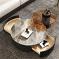 Modern Slate Coffee Table Round Bunching Coffee Table Set with Drawer Grey Clearhalo 'Coffee & Accent Tables' 'Coffee Tables' 'coffee_tables' 'furn' 'furn_coffee_tables' 'Furniture' 'Living Room Furniture' 7290684