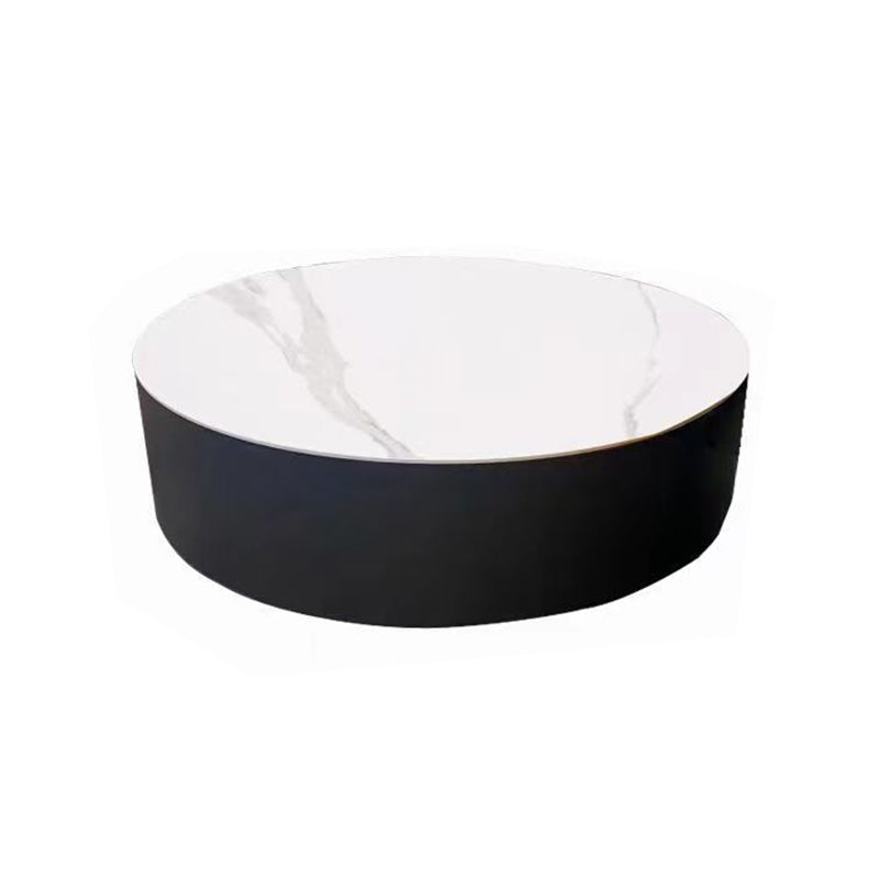 Modern Slate Coffee Table Round Bunching Coffee Table Set with Drawer White Clearhalo 'Coffee & Accent Tables' 'Coffee Tables' 'coffee_tables' 'furn' 'furn_coffee_tables' 'Furniture' 'Living Room Furniture' 7290690