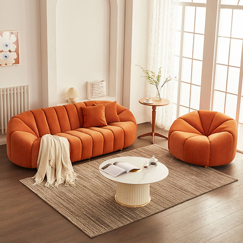 Sofá de la galleta escandinava Sofá de 3 plazas de brazo inclinado - 82.7 "de ancho