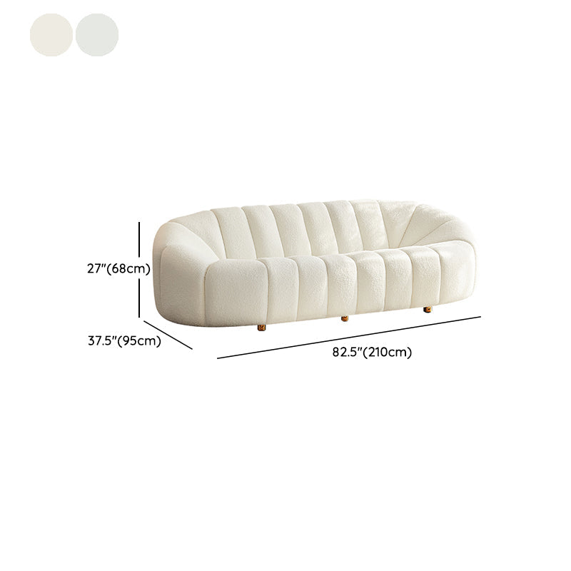 Sofá de la galleta escandinava Sofá de 3 plazas de brazo inclinado - 82.7 "de ancho