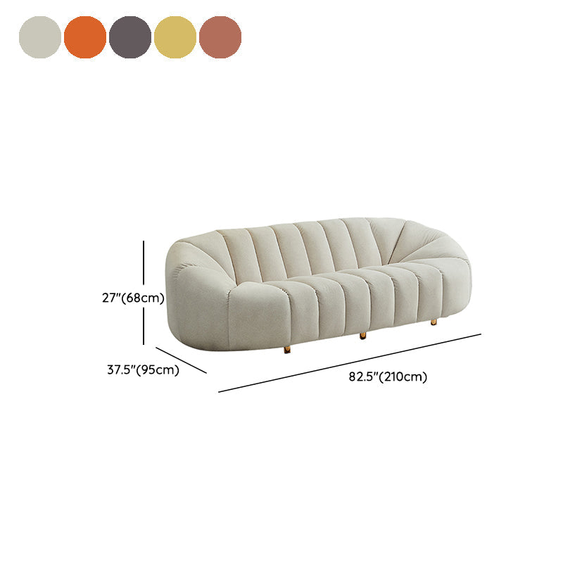 Sofá de la galleta escandinava Sofá de 3 plazas de brazo inclinado - 82.7 "de ancho