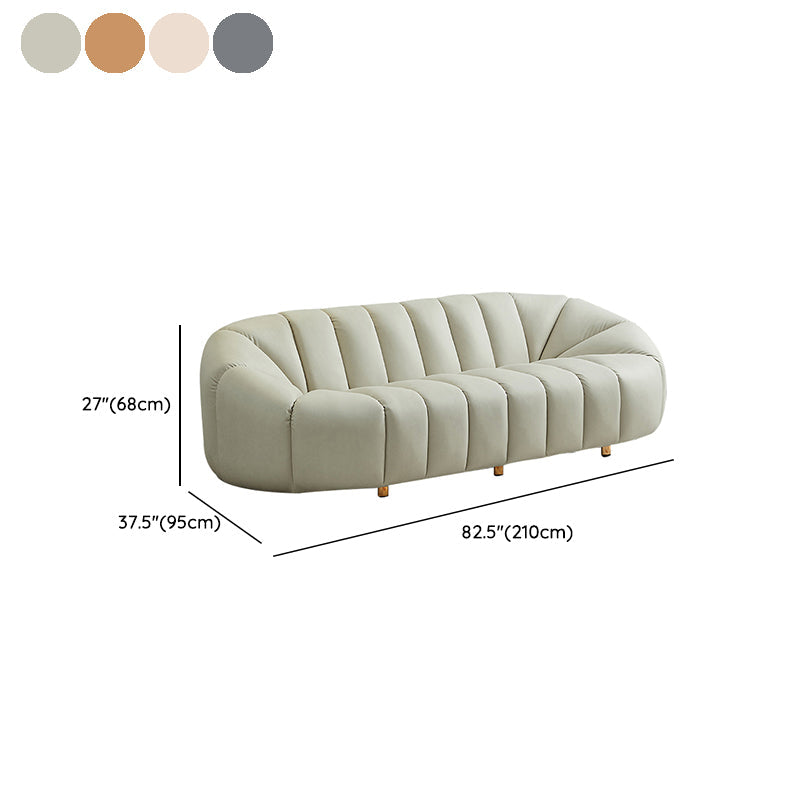 Sofá de la galleta escandinava Sofá de 3 plazas de brazo inclinado - 82.7 "de ancho