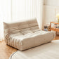 51.2" Wide Faux Leather Sofa Mid Century Tufted Armless Loveseat