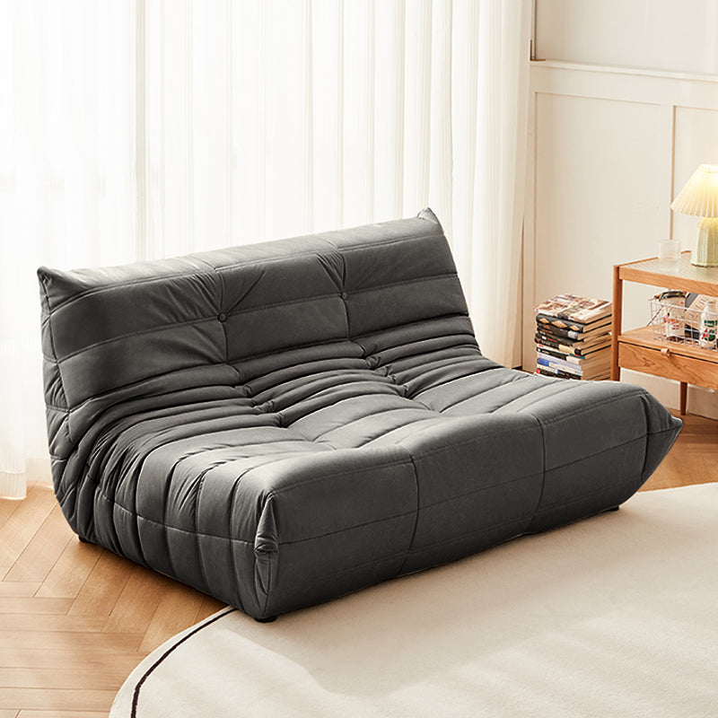 51.2" Wide Faux Leather Sofa Mid Century Tufted Armless Loveseat