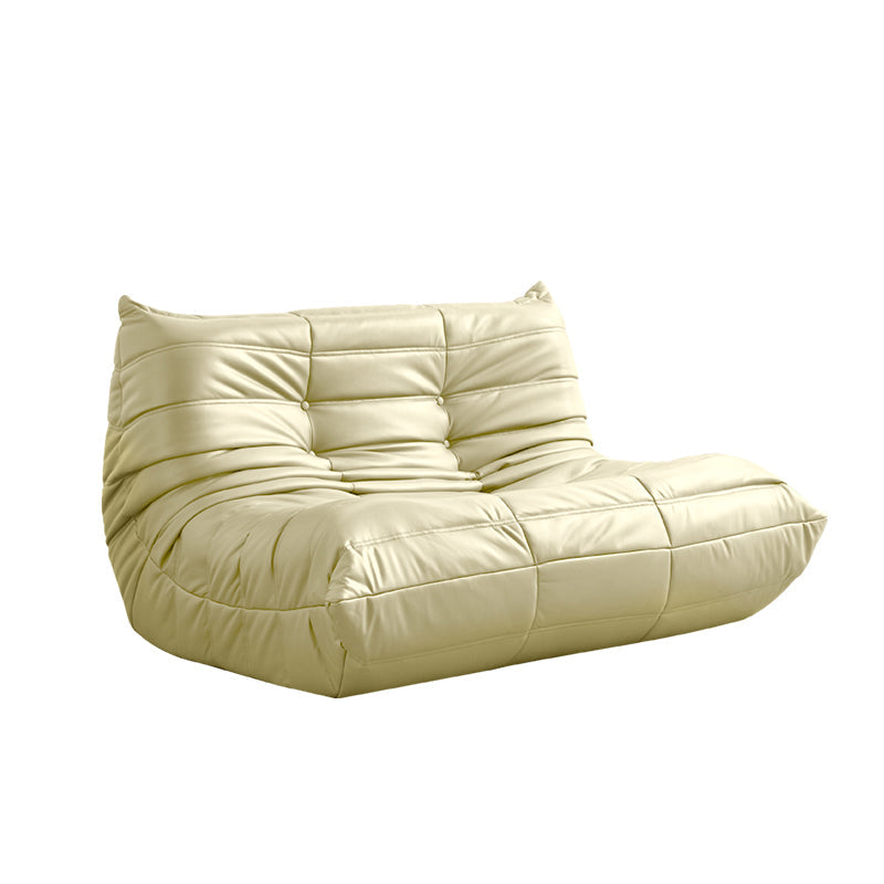 51.2" Wide Faux Leather Sofa Mid Century Tufted Armless Loveseat