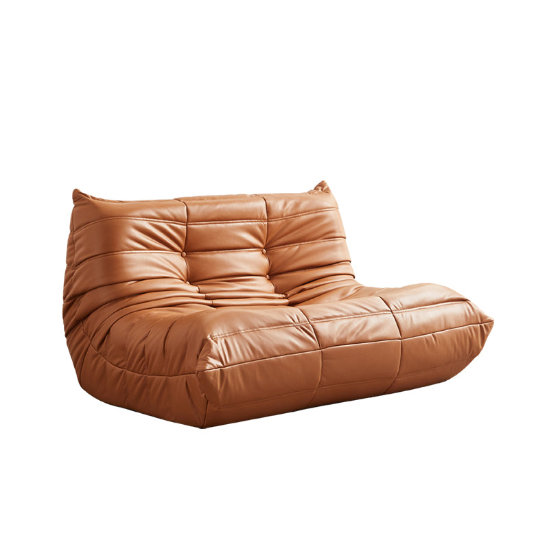 51.2" Wide Faux Leather Sofa Mid Century Tufted Armless Loveseat