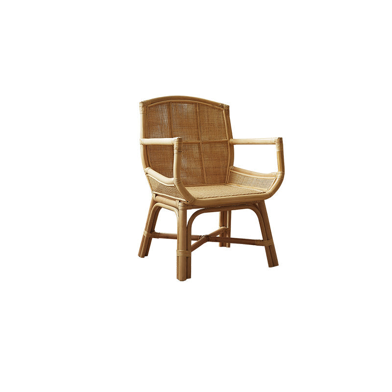 Solid Wood Lounge Chair Woven Back Side Chair for Living Room Wood Fabric 1 Piece Clearhalo 'Accent Chairs' 'accent_chairs' 'Chairs & Seating' 'furn' 'furn_accent_chairs' 'Furniture' 'Living Room Furniture' 7290778