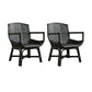 Solid Wood Lounge Chair Woven Back Side Chair for Living Room Black Fabric 2 Piece Set Clearhalo 'Accent Chairs' 'accent_chairs' 'Chairs & Seating' 'furn' 'furn_accent_chairs' 'Furniture' 'Living Room Furniture' 7290783