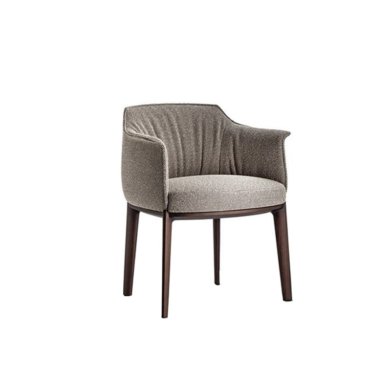 Modern Leather Armrest Fixed Backrest Black Base Upholstered Armed Chair Cotton and Linen 1 Piece Clearhalo 'Accent Chairs' 'accent_chairs' 'Chairs & Seating' 'furn' 'furn_accent_chairs' 'Furniture' 'Living Room Furniture' 7290821