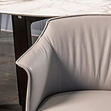 Modern Leather Armrest Fixed Backrest Black Base Upholstered Armed Chair Clearhalo 'Accent Chairs' 'accent_chairs' 'Chairs & Seating' 'furn' 'furn_accent_chairs' 'Furniture' 'Living Room Furniture' 7290824