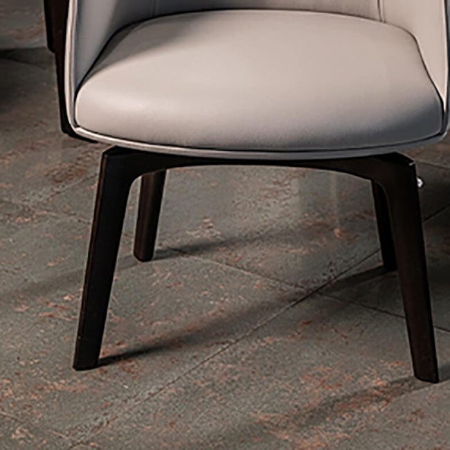 Modern Leather Armrest Fixed Backrest Black Base Upholstered Armed Chair Clearhalo 'Accent Chairs' 'accent_chairs' 'Chairs & Seating' 'furn' 'furn_accent_chairs' 'Furniture' 'Living Room Furniture' 7290829