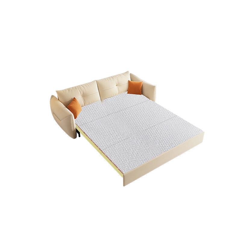 Divano scandinavo largo 35 "divano per dormiente bianco futon con archiviazione