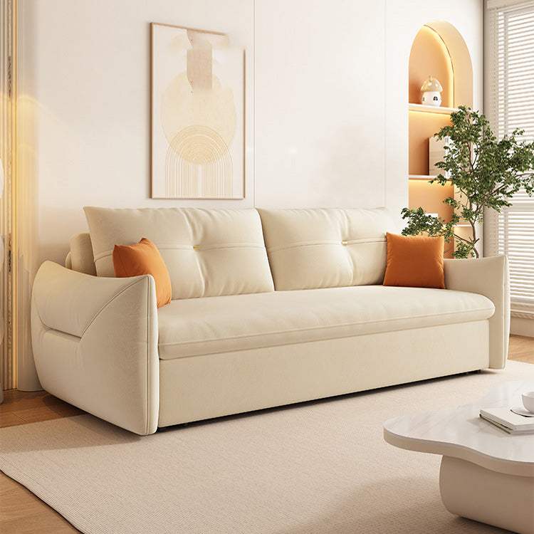 Divano scandinavo largo 35 "divano per dormiente bianco futon con archiviazione