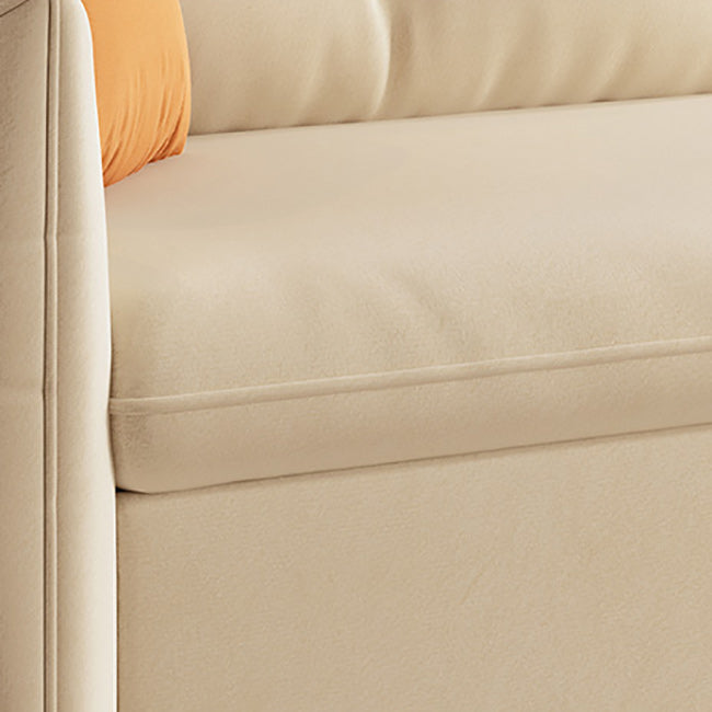 Divano scandinavo largo 35 "divano per dormiente bianco futon con archiviazione