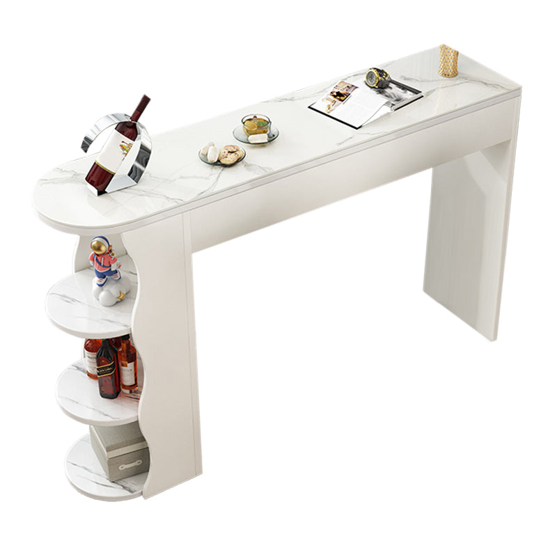 Glam Free Form Pub Table Set 1/2/3 Pieces Matte Finish Bar Set Table White Clearhalo 'Bar Furniture' 'furn' 'furn_home_bar_bar_sets' 'Furniture' 'Home Bars & Bar Sets' 'home_bar_bar_sets' 'Kitchen & Dining Furniture' 7291449