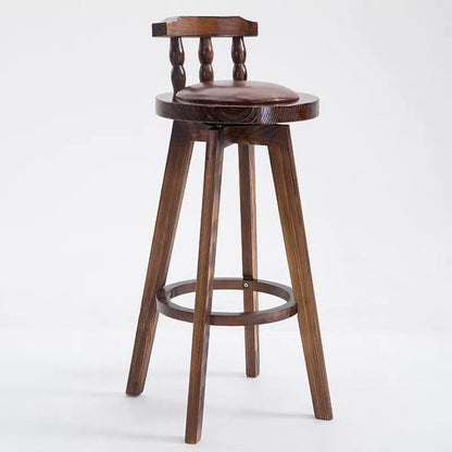 Round Modern Pub Table Set 1/3 Pcs Solid Wood Bar Table for Home Chair(s) Brown 1 Piece Clearhalo 'Bar Furniture' 'furn' 'furn_home_bar_bar_sets' 'Furniture' 'Home Bars & Bar Sets' 'home_bar_bar_sets' 'Kitchen & Dining Furniture' 7291490