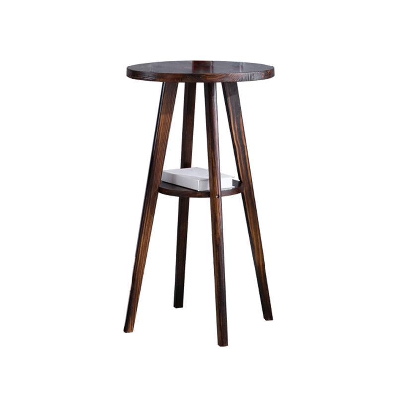 Round Modern Pub Table Set 1/3 Pcs Solid Wood Bar Table for Home Table Brown 1 Piece Clearhalo 'Bar Furniture' 'furn' 'furn_home_bar_bar_sets' 'Furniture' 'Home Bars & Bar Sets' 'home_bar_bar_sets' 'Kitchen & Dining Furniture' 7291492