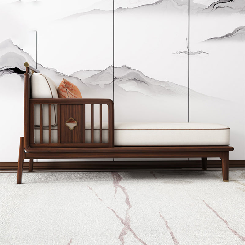 Traditional Living Room Cotton Chaise Rolled Arms Upholstered Chaise Lounge Clearhalo 'Chairs & Seating' 'Chaise Lounge' 'chaise_lounge' 'furn' 'furn_chaise_lounge' 'Furniture' 'Living Room Furniture' 7292359